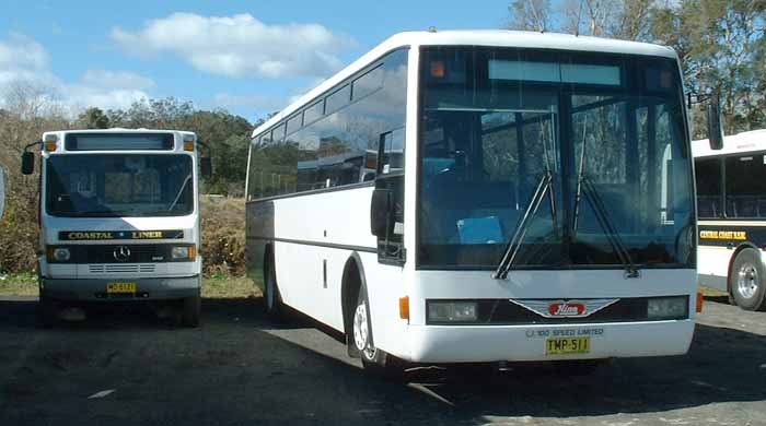 Coastal Liner Mercedes 811 Custom MO6121 and Hino RG197 Autobus TMP511